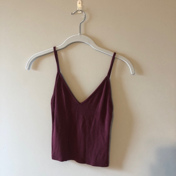 Brandy Melville Tops - BRANDY MELVILLE maroon crop top